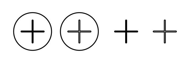 Plus Icon vector illustration. Add plus sign and symbol