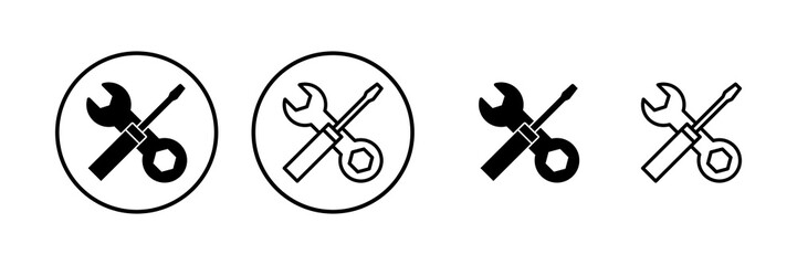 Repair tools icon vector illustration. tool sign and symbol. setting icon. Wrench and screwdriver. Service