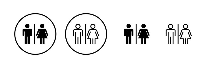 Toilet icon vector illustration. Girls and boys restrooms sign and symbol. bathroom sign. wc, lavatory