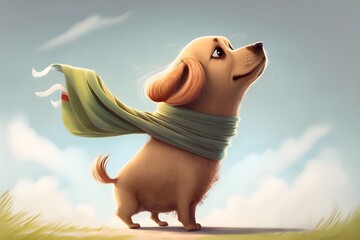 A cute dog illustration