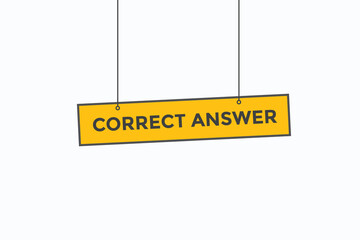 correct answer button vectors. sign  label speech bubblecorrect answer