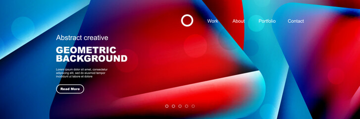 Abstract background for your landing page design. Web page for website or mobile app wallpaper