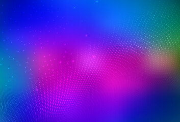 Dark Pink, Blue vector Beautiful colored illustration with blurred circles in nature style.