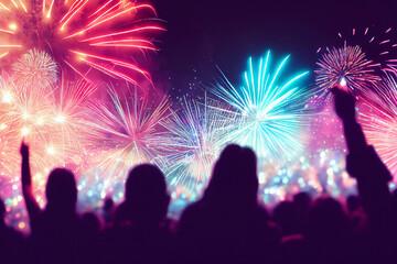 Firework Party, Made by AI, Artificial Intelligence