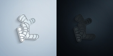 Ginger root paper icon with shadow vector illustration