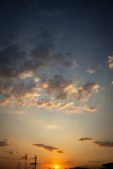 Sunset in the city