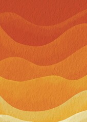 Abstract yellow and orange wave color background illustration on autumn, summer and heat temperature concept..