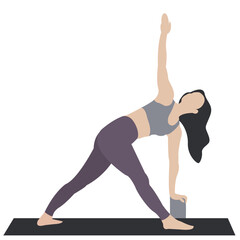 Triangle pose yoga