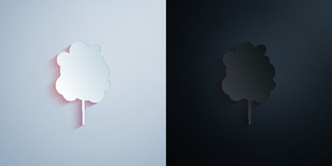 cotton candy colored paper icon with shadow vector illustration