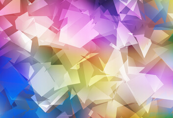 Fototapeta premium Light Multicolor vector low poly background.