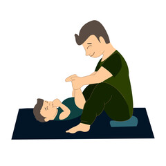 Yoga pap&aacute; y beb&eacute;