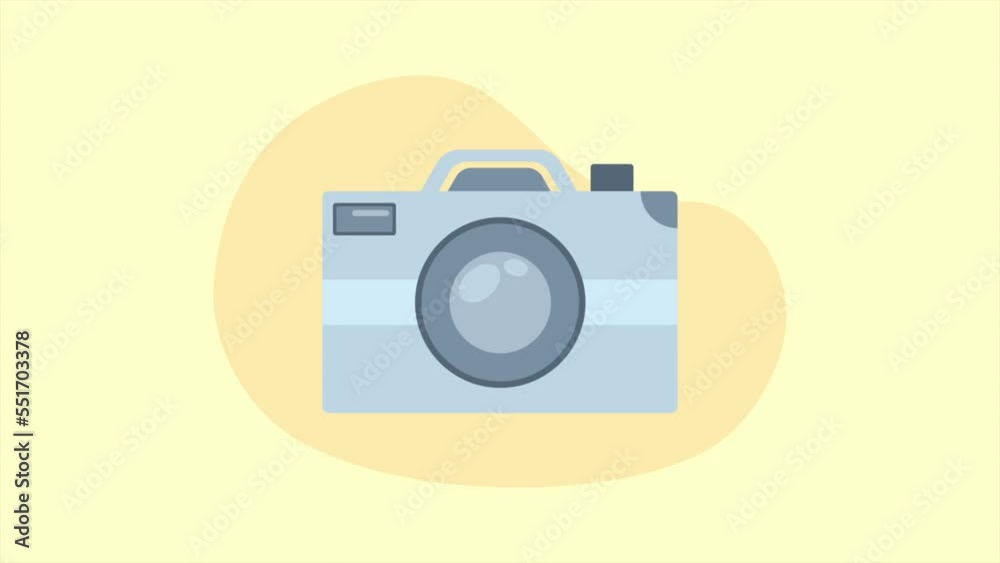 Sticker camera photographic device tech animation