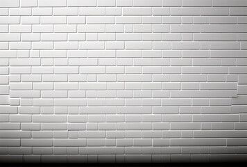 wall of white brick. Generative AI