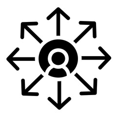 Obraz premium networking glyph icon