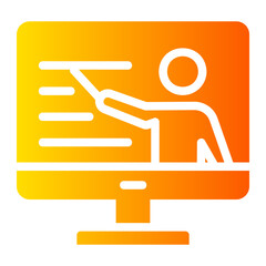 online learning gradient icon