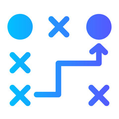 Obraz premium strategy gradient icon