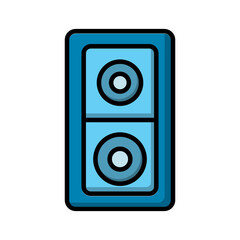 Speaker box icon vector design templates