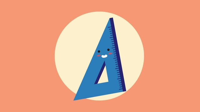 rule school supply kawaii character animation