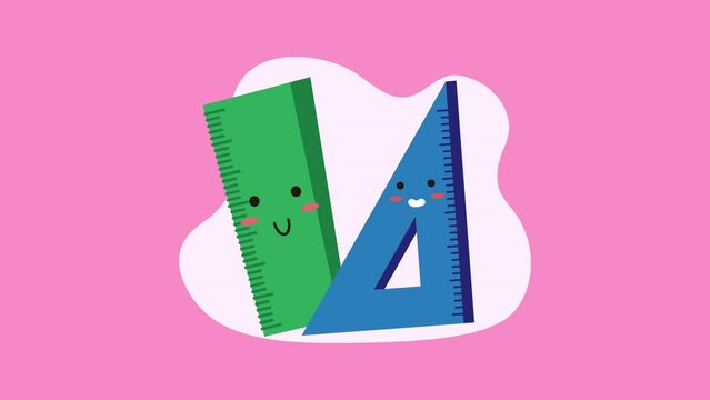 rules school supplies kawaii animation