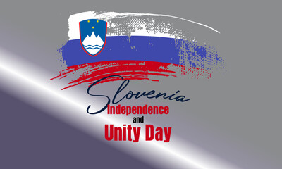  vector graphic of Slovenia independence and unity day. Creative grunge brush of Slovenia flag illustration. brush flag of Slovenia vector illustration. abstract concept of national brush flag backgro