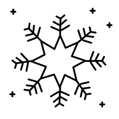 Snowflake hand drawn icon vector design