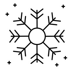 Snowflake hand drawn icon vector design