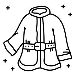 Santa Claus Hand drawn costume icon vector design