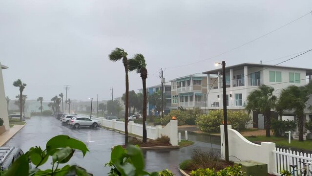 Hurricane Nicole arrives hitting Florida Coast with strong winds and rain