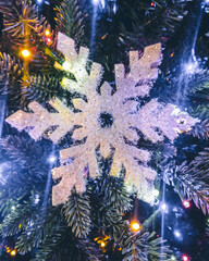 christmas background with christmas tree