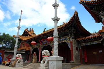 Fototapeta premium Shanxi Wutai Mountain, 2019, historical building