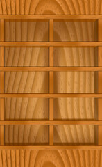 wooden shelf background illustration