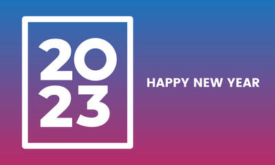 Happy new year 2023. Festive celebration. Trendy and modern for banner and media post template