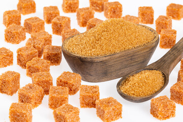 Crystals And Cubes Of Unrefined Brown Cane Sugar - Saccharum officinarum