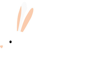 Fototapeta na wymiar White rabbit cartoon. Bunny illustration. Flat design.