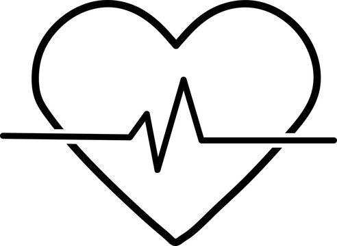 Heartbeat Icon On The White Background On White Background..eps