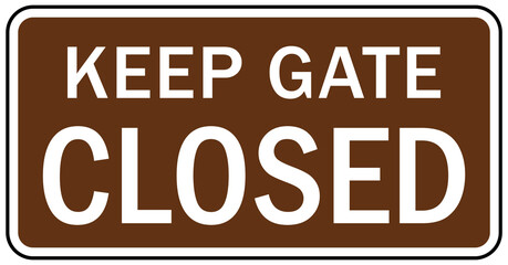 Keep gate closed sign and labels