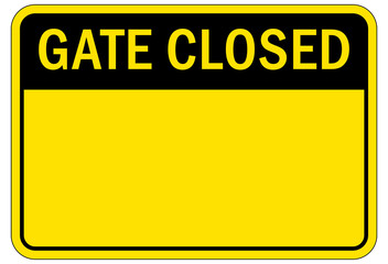 Keep gate closed sign and labels