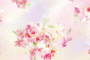 Obraz na płótnie Canvas Beautiful elegant hand drawn floral illustration