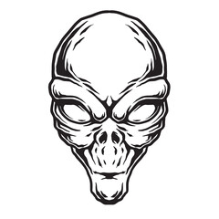 Alien head Illustration