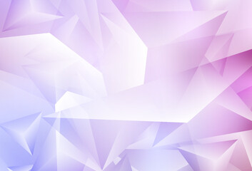 Obraz premium Light Purple, Pink vector texture with triangular style.