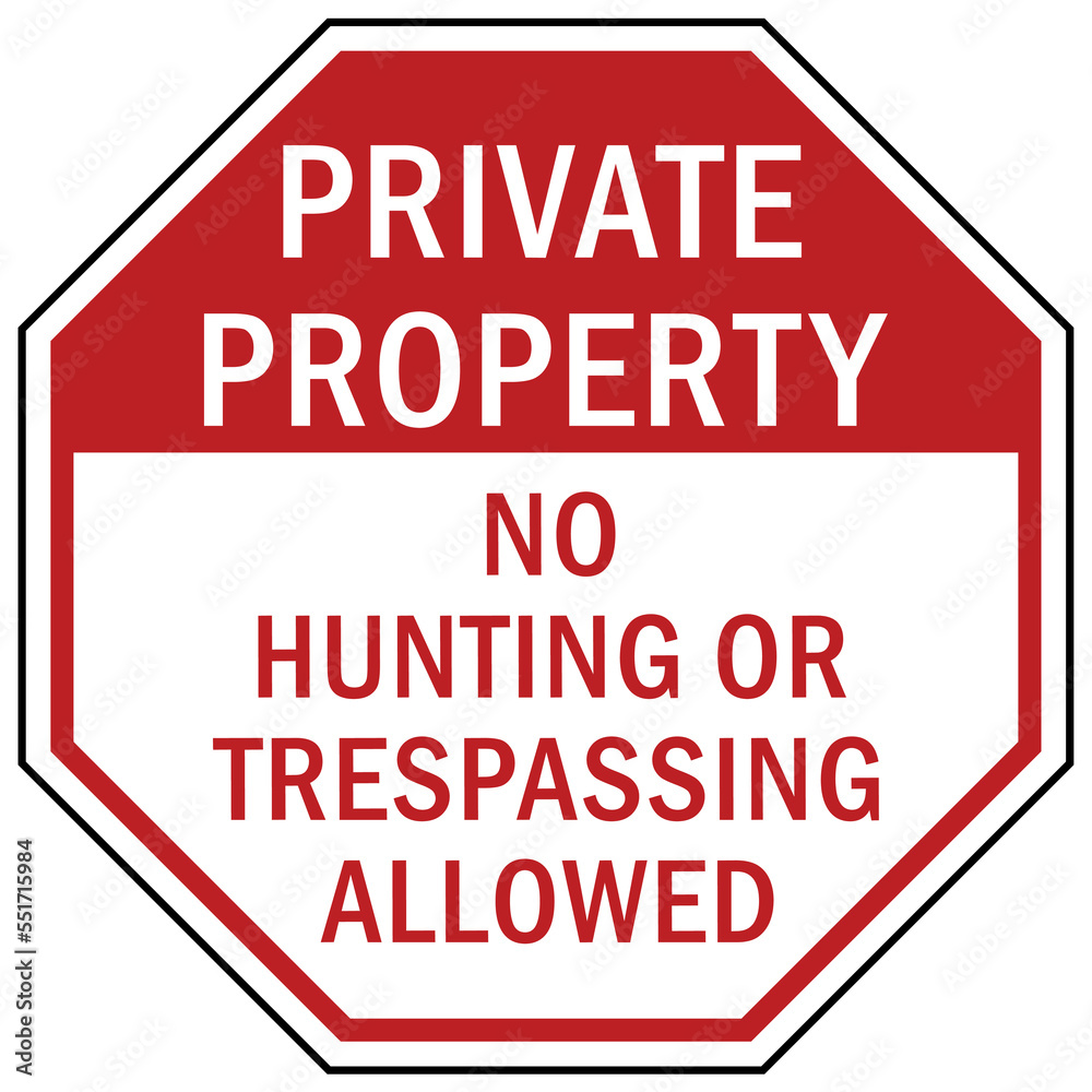 Canvas Prints stop sign and labels private property on trespassing, authorized personnel only, do not enter, under