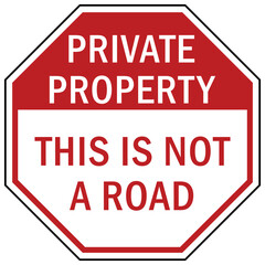 stop sign and labels private property on trespassing, authorized personnel only, do not enter, under security system