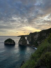 sunset over the sea