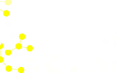 Light Green, Yellow vector template with artificial intelligence structure.