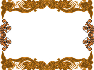 frame with ornament gold for certificate or abstract background