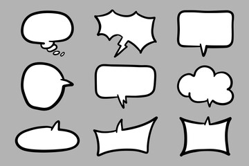 Comic bubbles for design purposes