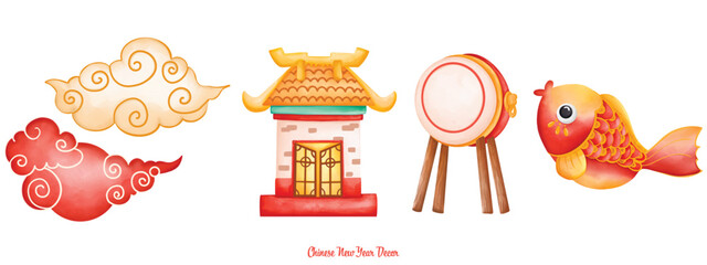 Chinese New Year element, Chinese New Year decoration 2023