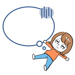 女性　吹き出し　絶望