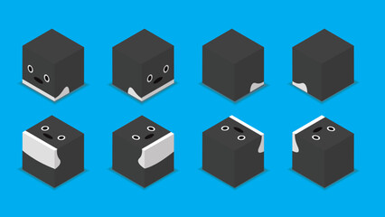 Animal Dice 3D Character Adelie Penguin Cartoon Vector