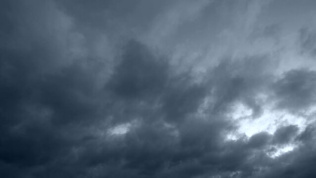 timelapse of rain clouds floating the sky